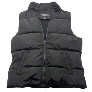 Sweet Look Black Puffer Vest Fleece Lined Quilted Zip Up XL SL-VEST-5006